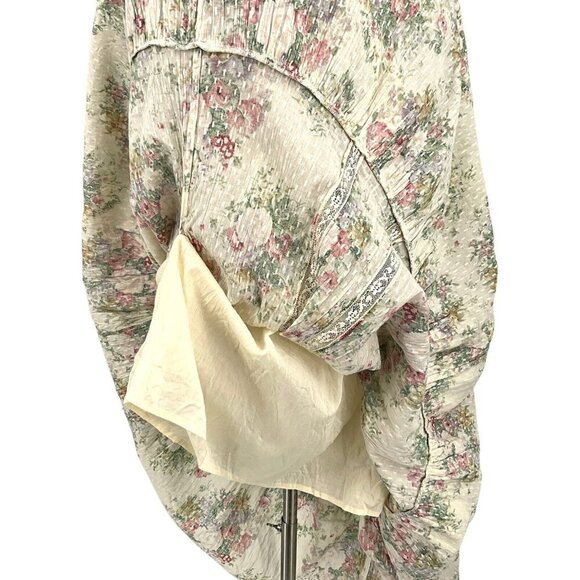 NWT LoveShackFancy Exley Dress Shining Gemstone Size 2 Floral Short Sleeve - Picture 15 of 16